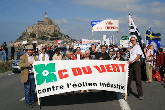 Manifestation au Mont-Saint-Michel en 2009